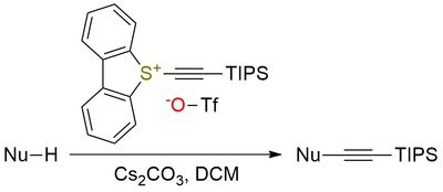 5-(Triisopropylalkynyl) dibenzo[b,d]thiophenium triflate