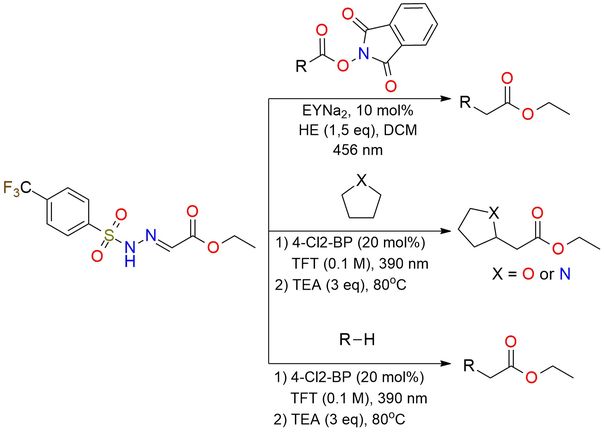 (E)-Ethyl 2-(2-((4-(trifluoromethyl)phenyl)sulfonyl)hydrazono)acetate