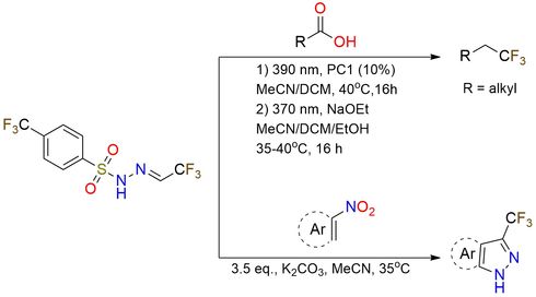 N'-[2,2,2-trifluoroethylidene]-4-(trifluoromethyl)benzene-1-sulfonohydrazide