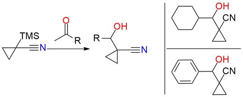 1-Cyano-1-trimethylsilylcyclopropane, 1-trimethylsilylcyclopropane-1-carbonitrile, сyclopropanecarbonitrile, 1-(trimethylsilyl)