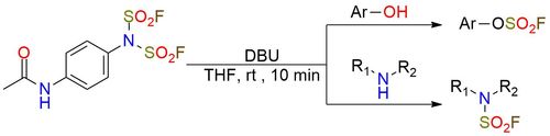 4-(Acetylamino)phenyl]imidodisulfuryl difluoride, schema