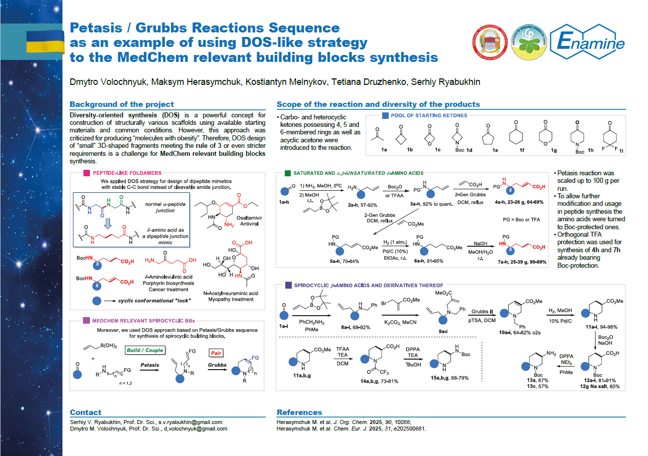 Petasis / Grubbs Reactions Sequence as an example of using DOS-like strategy to the MedChem relevant building blocks synthesis 