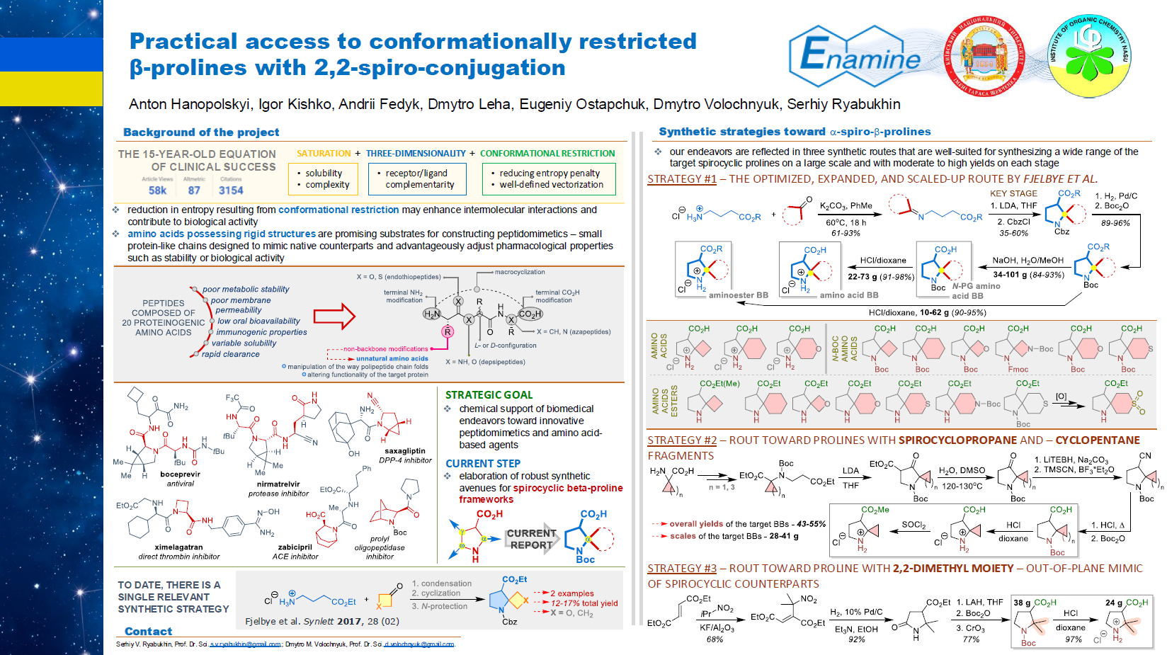 Practical access to conformationally restricted β-prolines with 2,2-spiro-conjugation