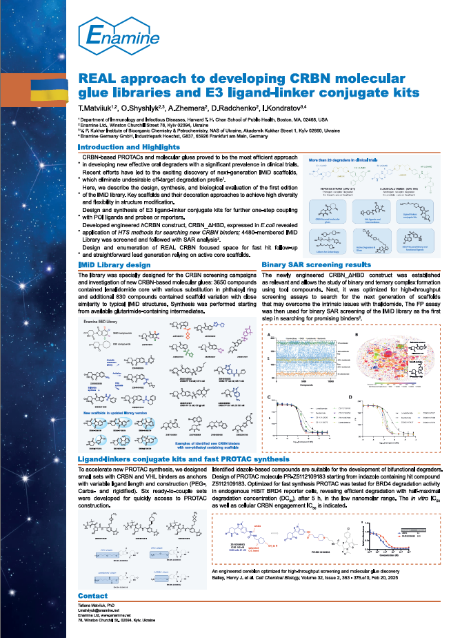 REAL approach to developing CRBN molecular glue libraries and E3 ligand-linker conjugate kits 