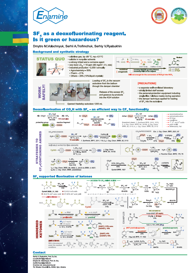 SF4 as a deoxofluorinating reagent. Is it green or hazardous?