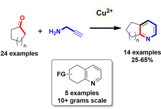Cu-Catalyzed Pyridine Synthesis via Oxidative Annulation of Cyclic Ketones with Propargylamine