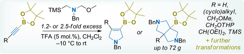 [3+2] Cycloaddition of Alkynyl Boronates and in situ Generated Azomethine Ylide