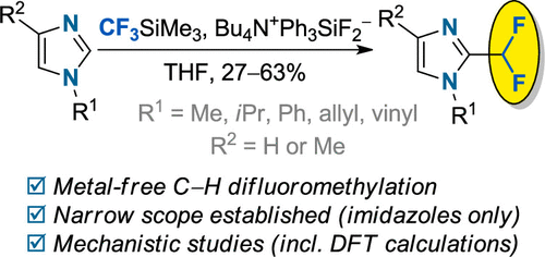 Metal-Free C-H Difluoromethylation of Imidazoles with the Ruppert-Prakash Reagent