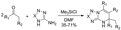 Chlorotrimethylsilane-Promoted Condensation of Ketones and Aminoazoles