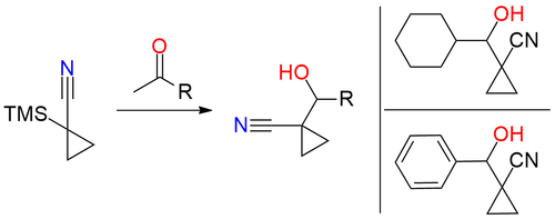 1-Cyano-1-trimethylsilylcyclopropane, 1-trimethylsilylcyclopropane-1-carbonitrile, сyclopropanecarbonitrile, 1-(trimethylsilyl)