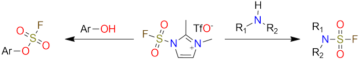 A fluorosulfuryl imidazolium salt